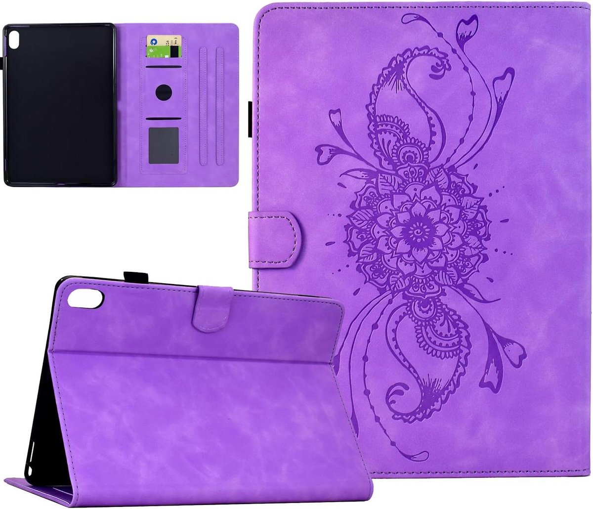 iPad Hoes - Tablet Cover - Tablets Beschermen - Met Kaarthouders - 11 inch - Paars
