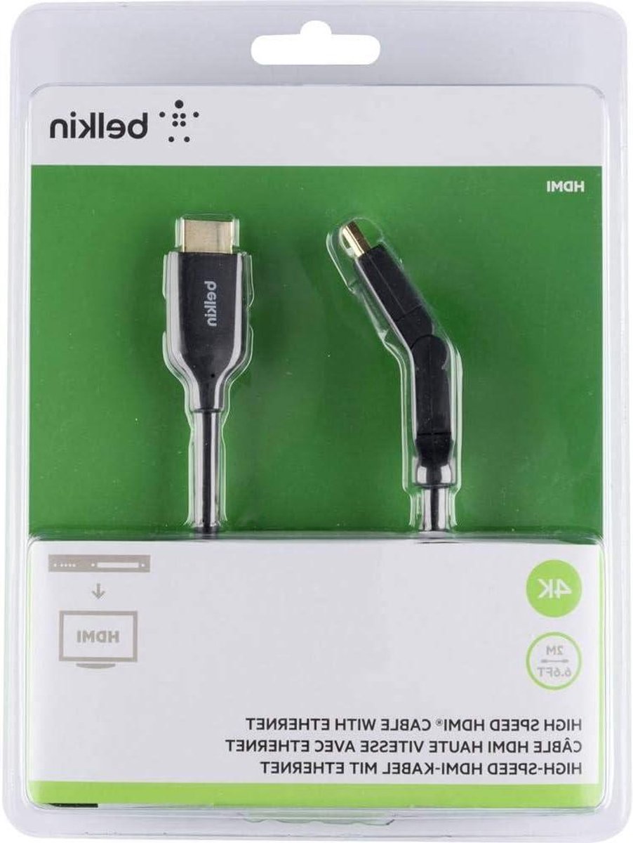 HDMI Kabel - Ethernet Kabel - Beeld en Geluid - 24K Vergulde Connectoren - 2 meter - Zwart