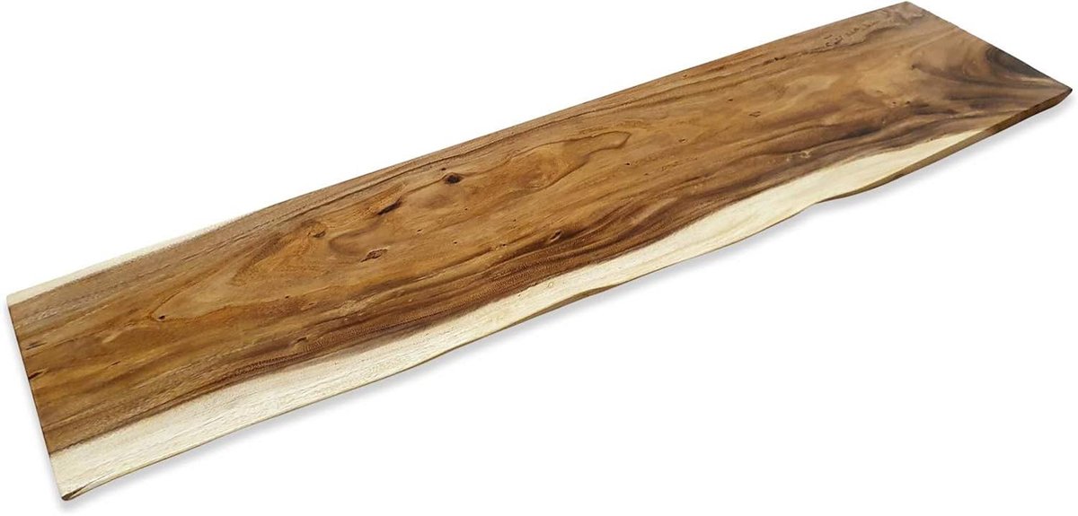 Houten Plank Suar - Acaciaplank Doe-het-zelf - Meubels Bouwen - Unieke Natuurlijke Nerf - 100-200 cm Lang - Bruin