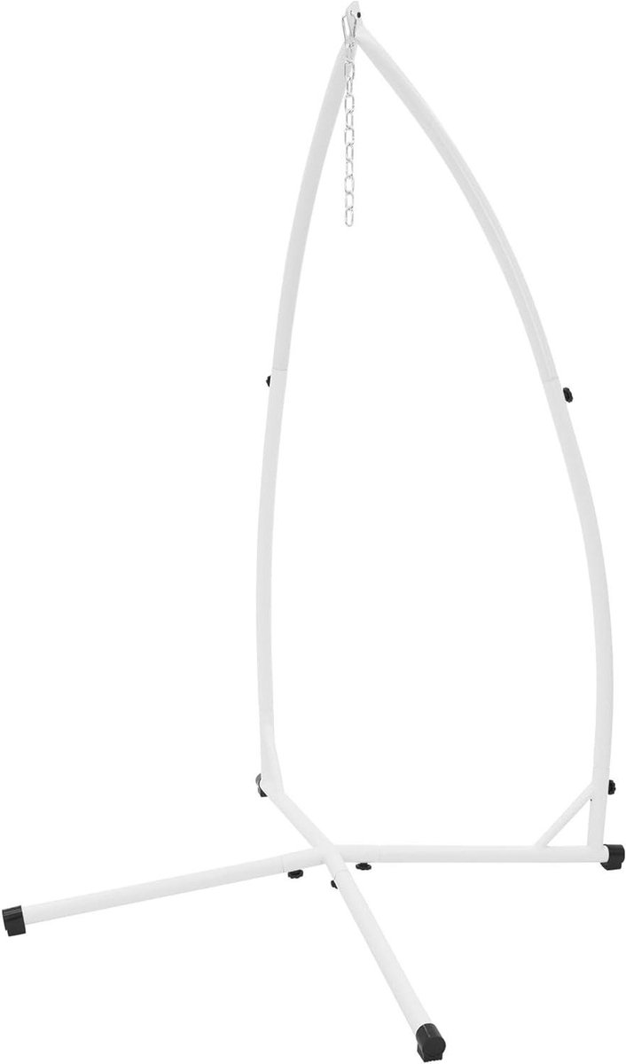 Hangstoelframe - Hangmat standaard - Ontspannen in de tuin - In hoogte verstelbaar - 208 cm - Wit
