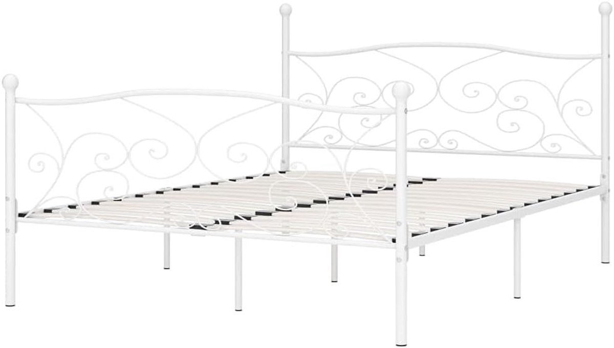 Bedframe Metaal - Bed met Lattenbodem - Slaapkamer Inrichten - Massieve Constructie - 180x