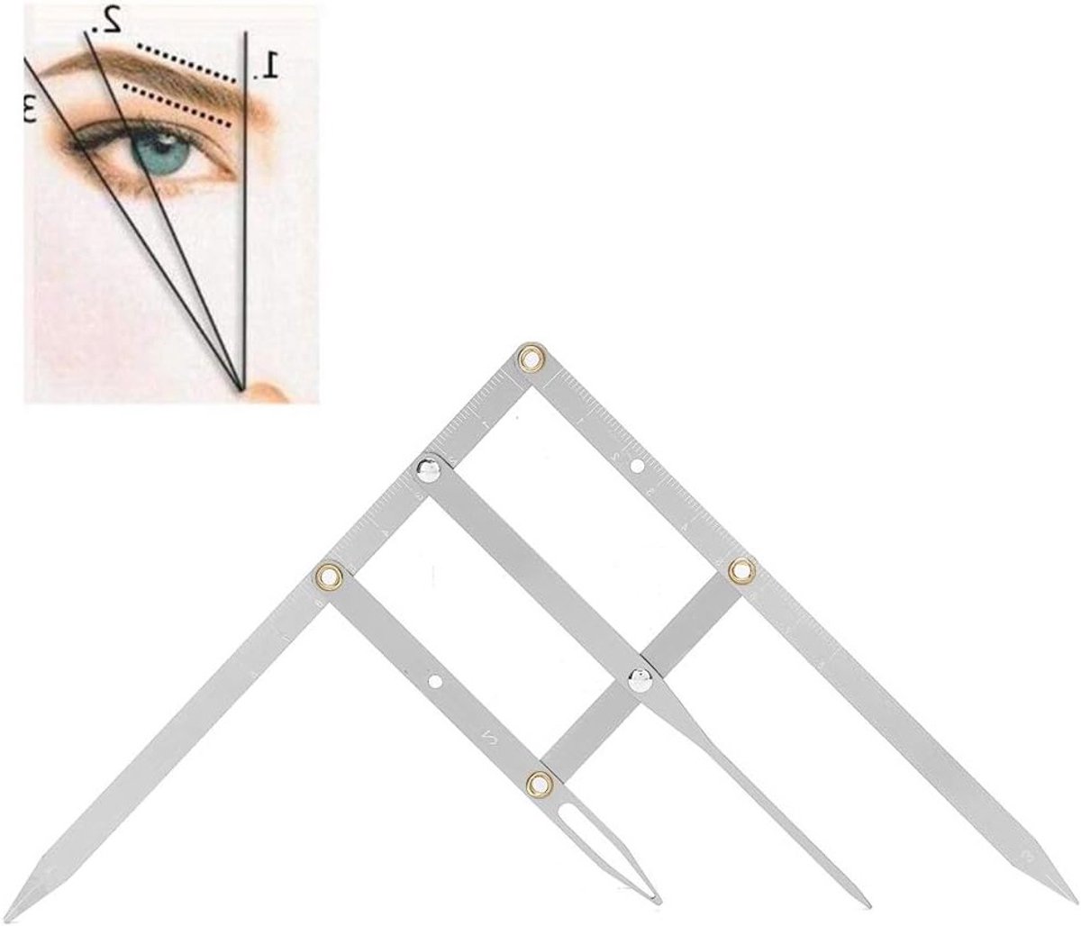 Precisie Oogbrauw Meetlat voor Microblading en Symmetrische Make-up Accessoires - Ideaal voor Perfecte Oogbrauwen en Professionele Make-up Technieken