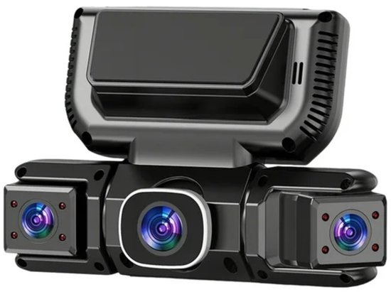 Joiride - 4-Kanaals Dashcam voor Auto - Voor, Achter & Binnen Camera - 360 Graden Beveiliging - Wifi & GPS - Full HD - G-Sensor & Nachtzicht - CARVID