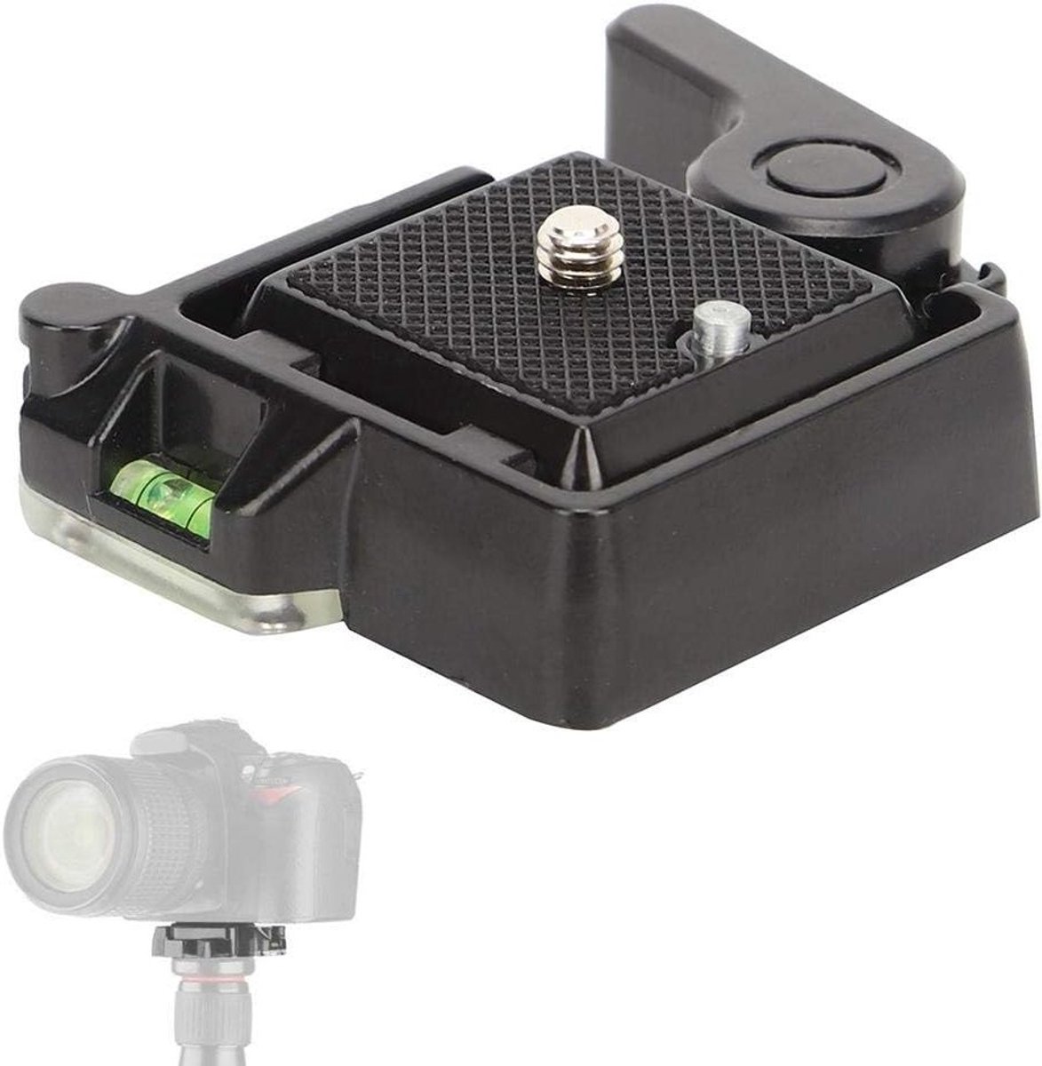 Aluminium Quick Release Plaat voor Camera's - Universele Bevestigingsklem 1/4 inch en 3/8 inch voor Statief en Balhoofd, Geschikt voor DSLR en Spiegelreflexcamera's