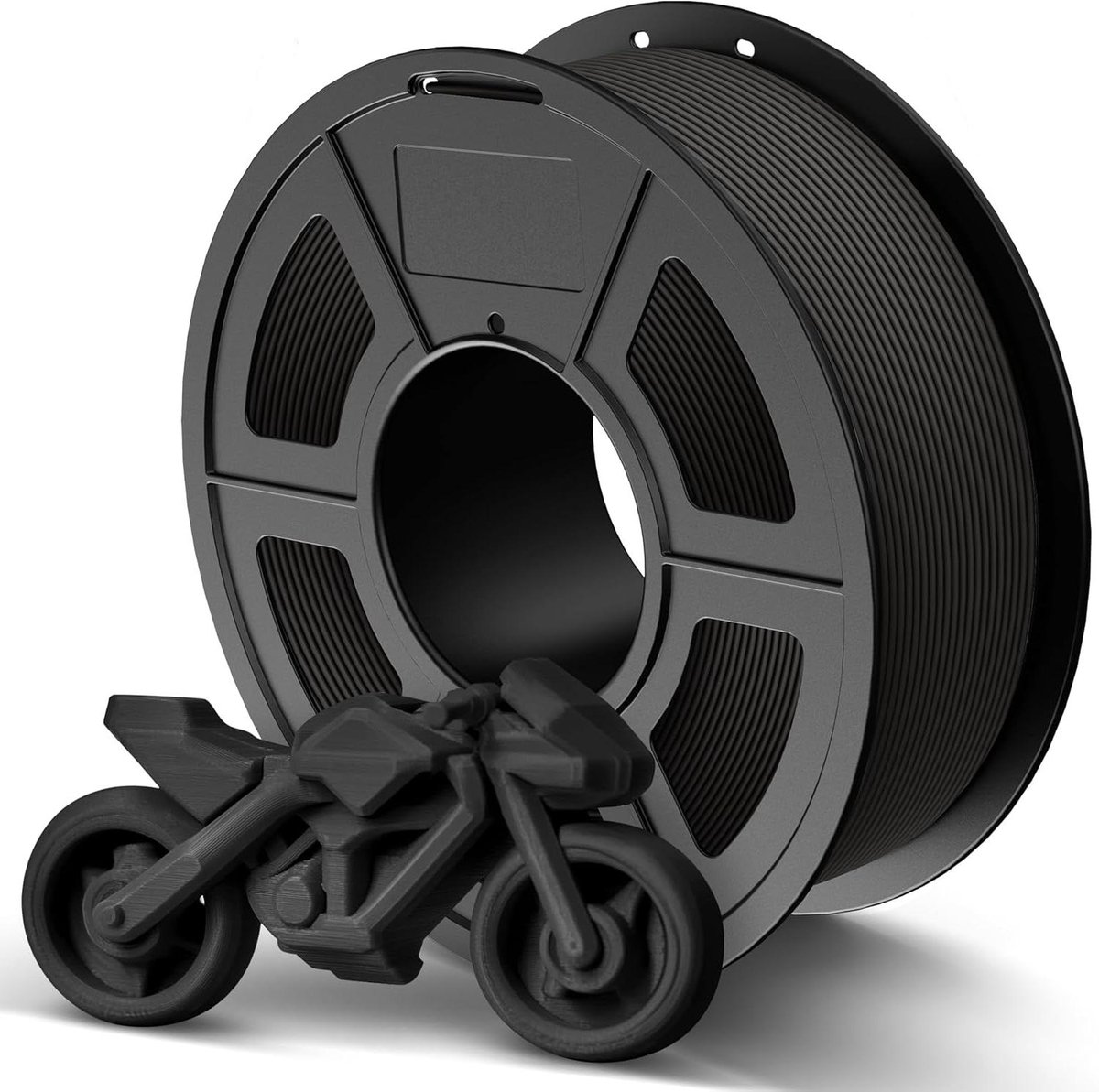 TECBEARS Rapid Matte PETG-filament 1,75 mm zwart 1 kg, hoge snelheid 50-600 mm/s 3D-printerfilament, hoge taaiheid mat PETG, dimensionale nauwkeurigheid +/- 0,02 mm voor de meeste FDM-printers (1 kg