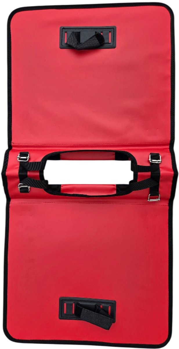 Rieba® Dubbele Fietstas 42 Liter - Electrische fiets - Stadsfiets - Reflectoren - Rood - Waterdicht - Tarpaulin - Universele Bevestiging van Rieba — afbeelding 3