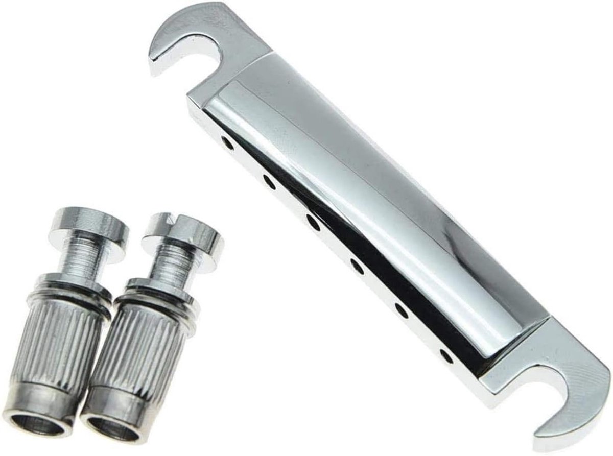 Tune-o-Matic Tailpiece Stop Bar voor Les Paul en SG Gitaren - Chromen Afwerking, Precisie en Duurzaamheid