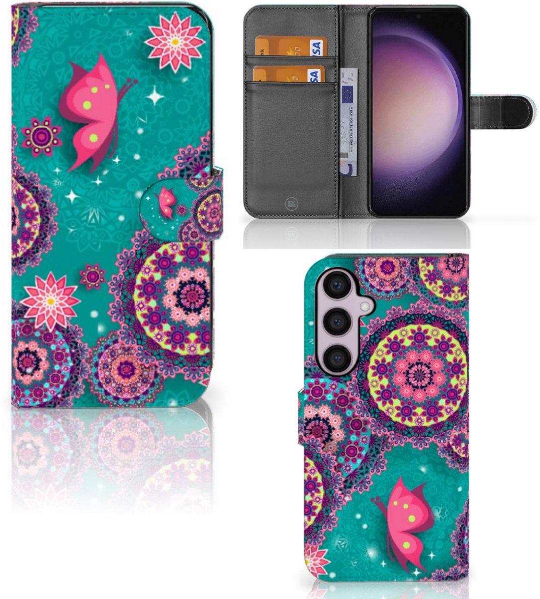 Samsung Galaxy S24 Plus Hoesje Cirkels en Vlinders