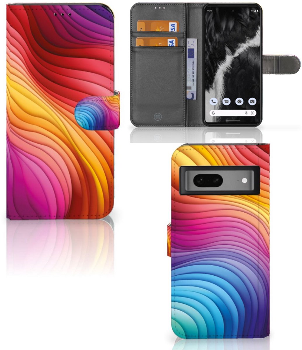 Book Case voor Google Pixel 7 Regenboog