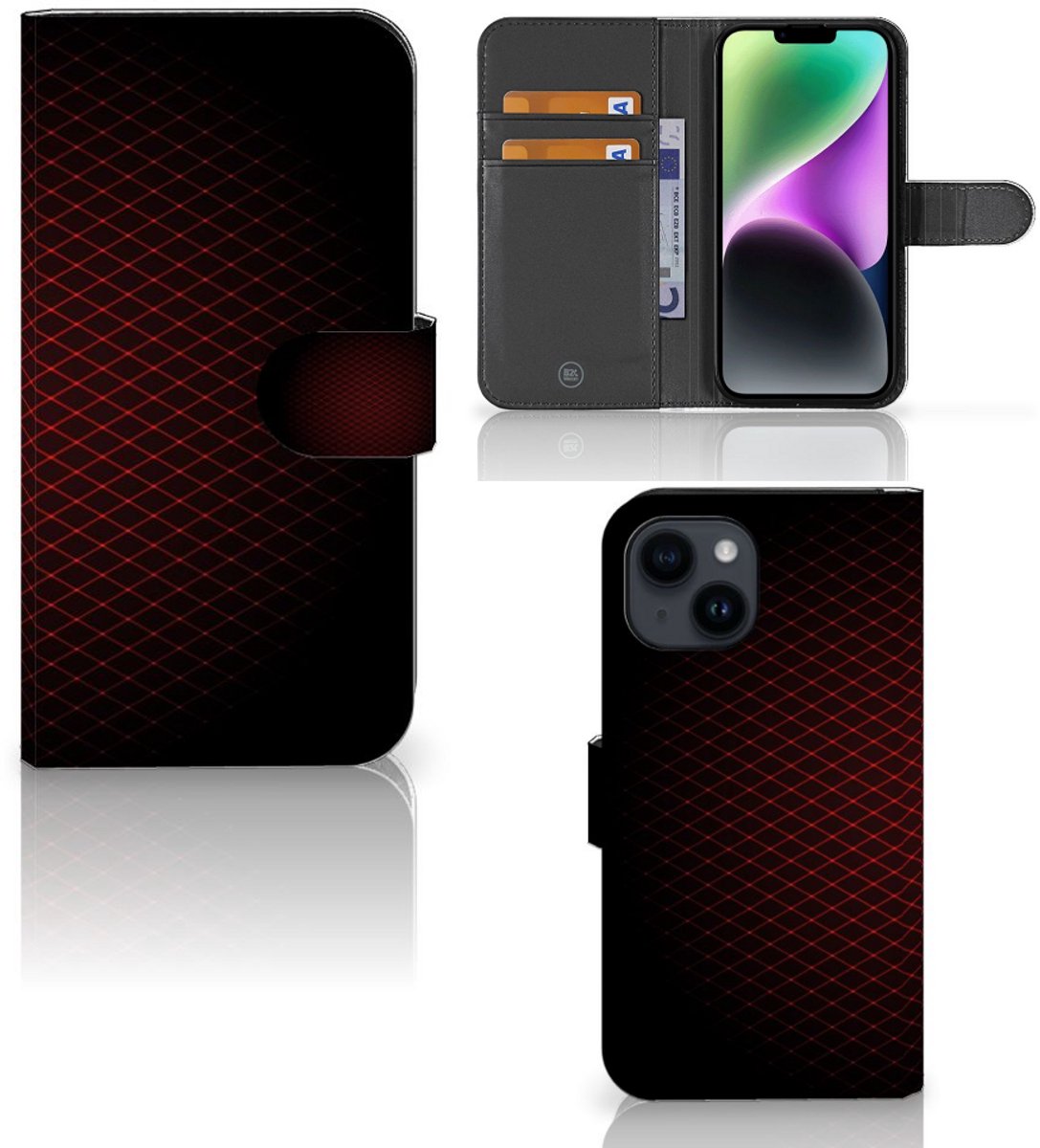 iPhone 15 Telefoon Hoesje Geruit Rood