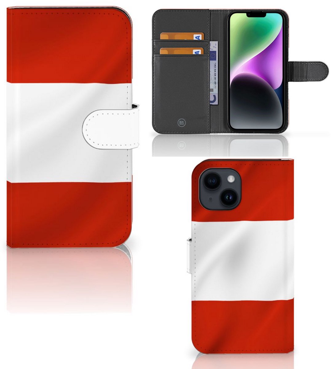 iPhone 15 Bookstyle Case Oostenrijk