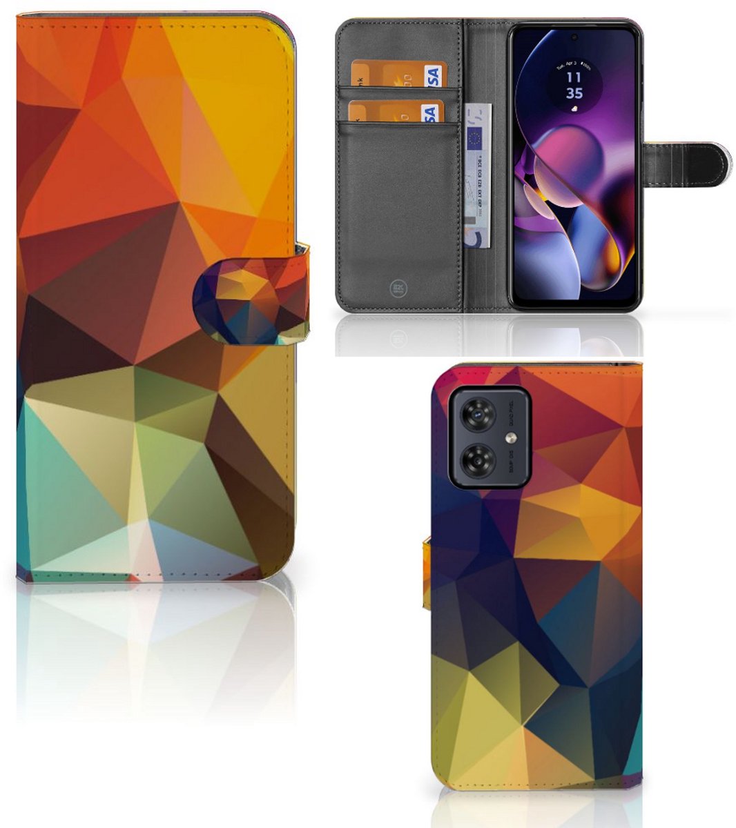 Motorola Moto G54 Book Case Polygon Color