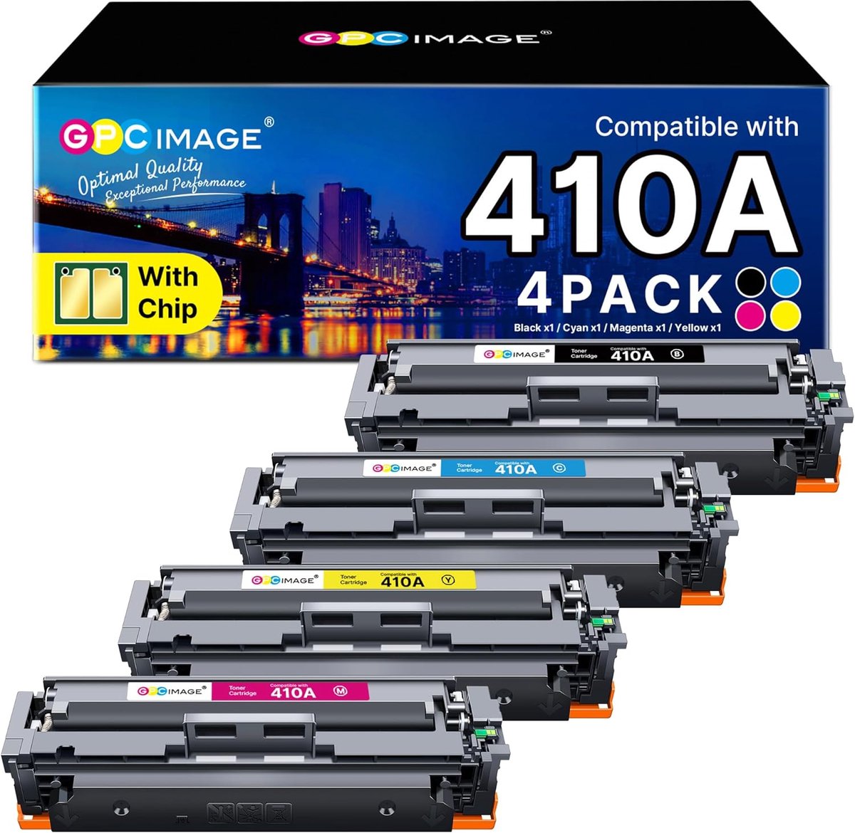 Printer Toners - Inkt Cartridges - Professioneel Printen - Hoge Opbrengst - 4 Stuks - Kleuren Set