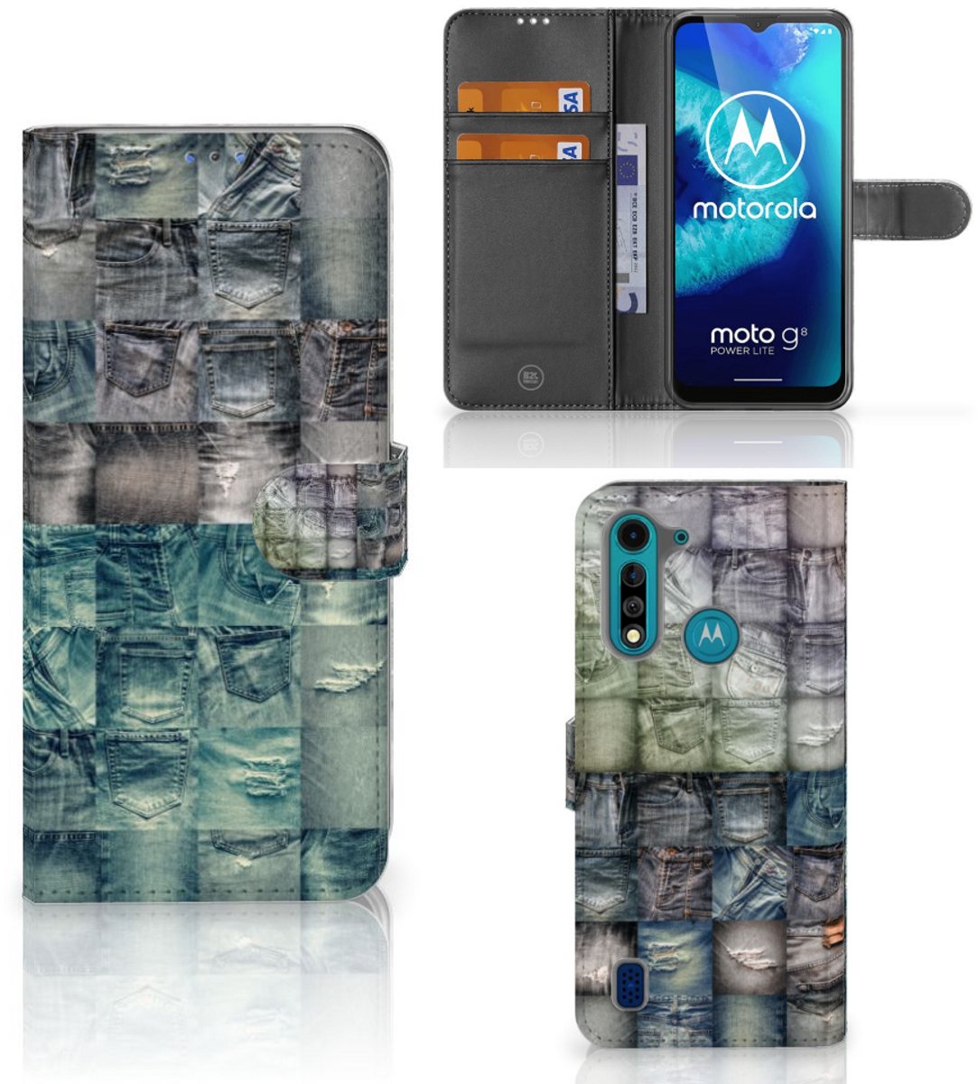 Wallet Case met Pasjes Motorola G8 Power Lite Spijkerbroeken