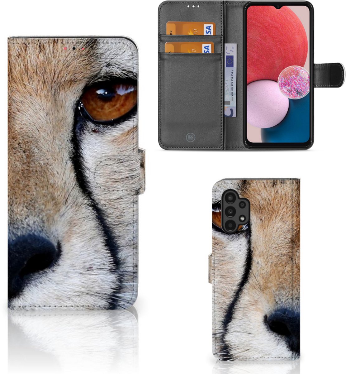 Samsung Galaxy A13 (4G) Telefoonhoesje met Pasjes Cheetah