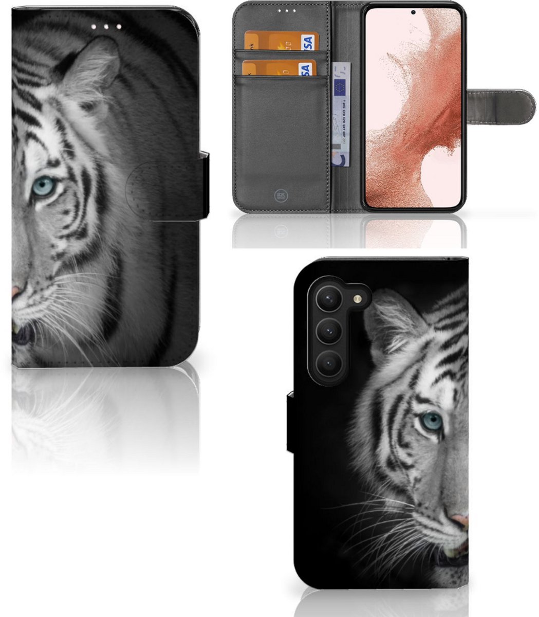 Samsung Galaxy S23 Telefoonhoesje met Pasjes Tijger