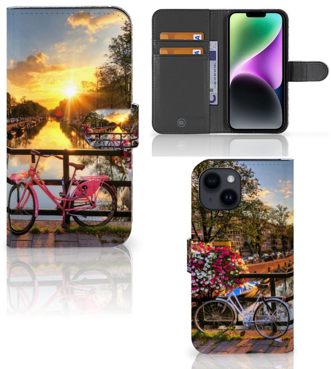 iPhone 15 Flip Cover Amsterdamse Grachten