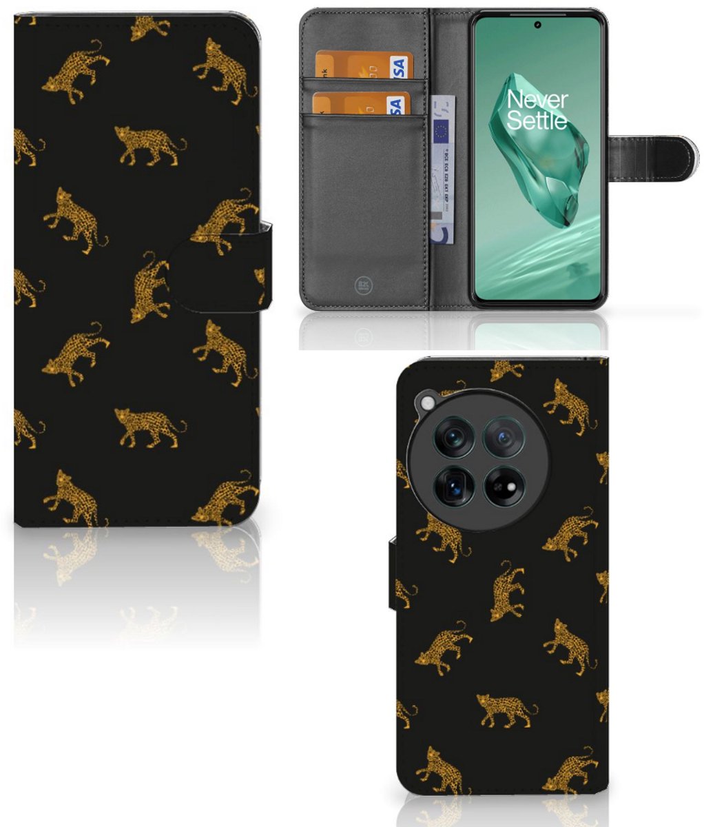 Telefoonhoesje met Pasjes voor OnePlus 12 Leopards