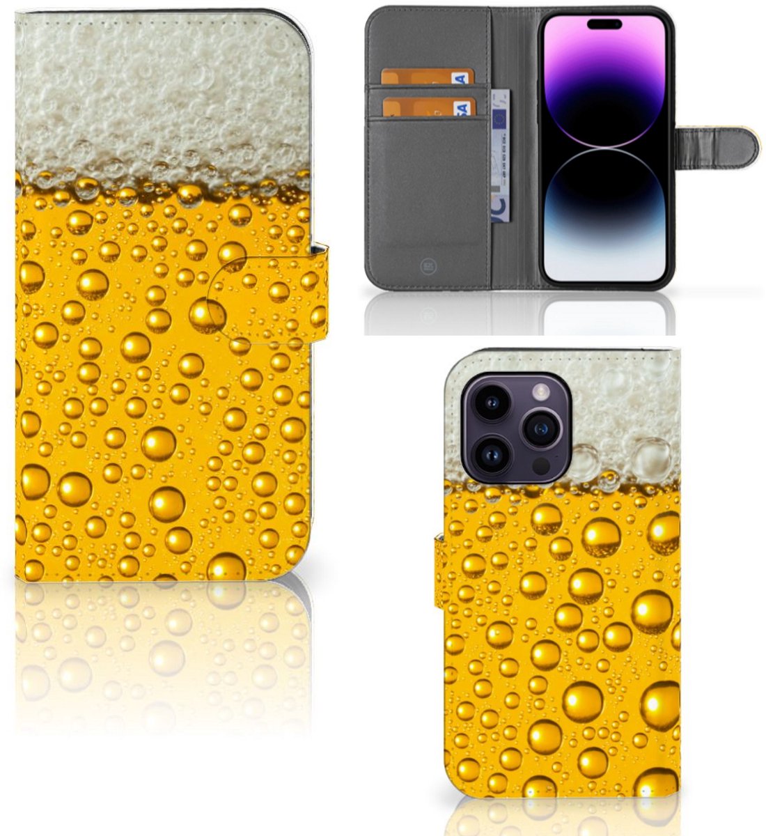 Boekhoesje voor iPhone 15 Pro Max Book Cover Bier