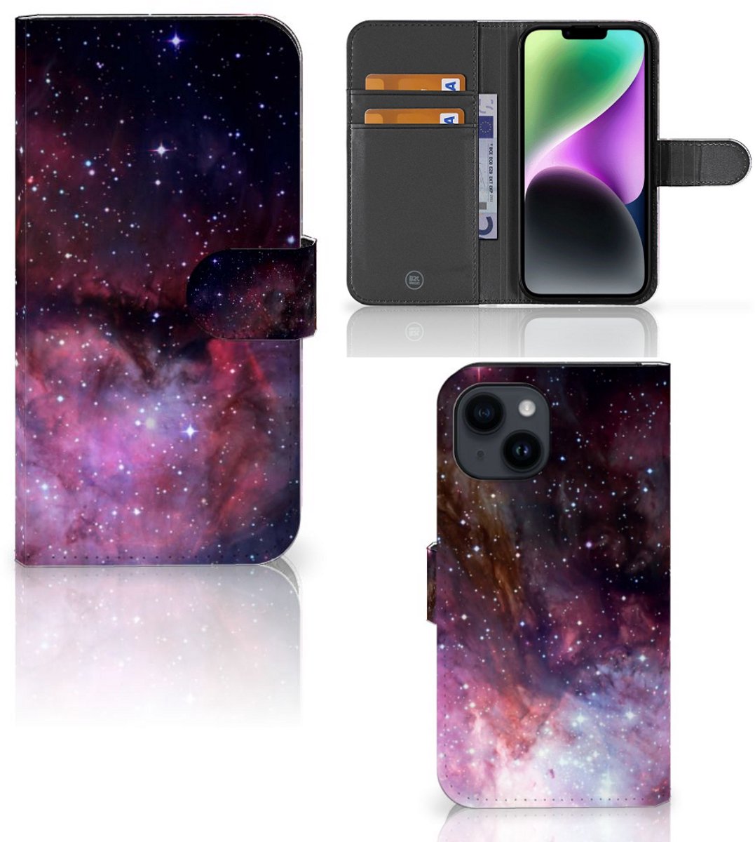Book Case voor iPhone 15 Galaxy