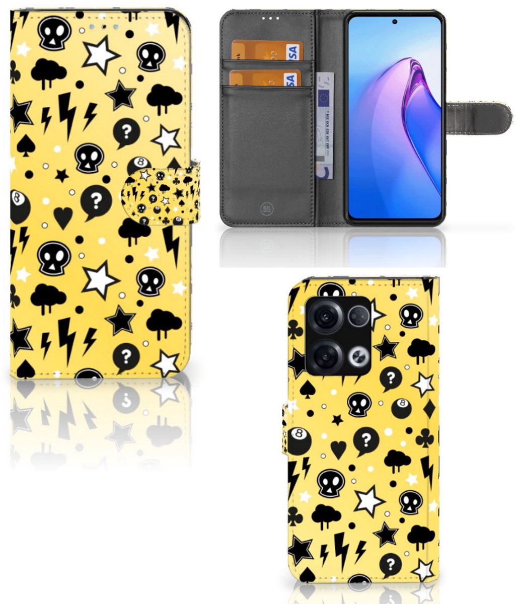Telefoonhoesje met Naam OPPO Reno8 Pro Punk Geel