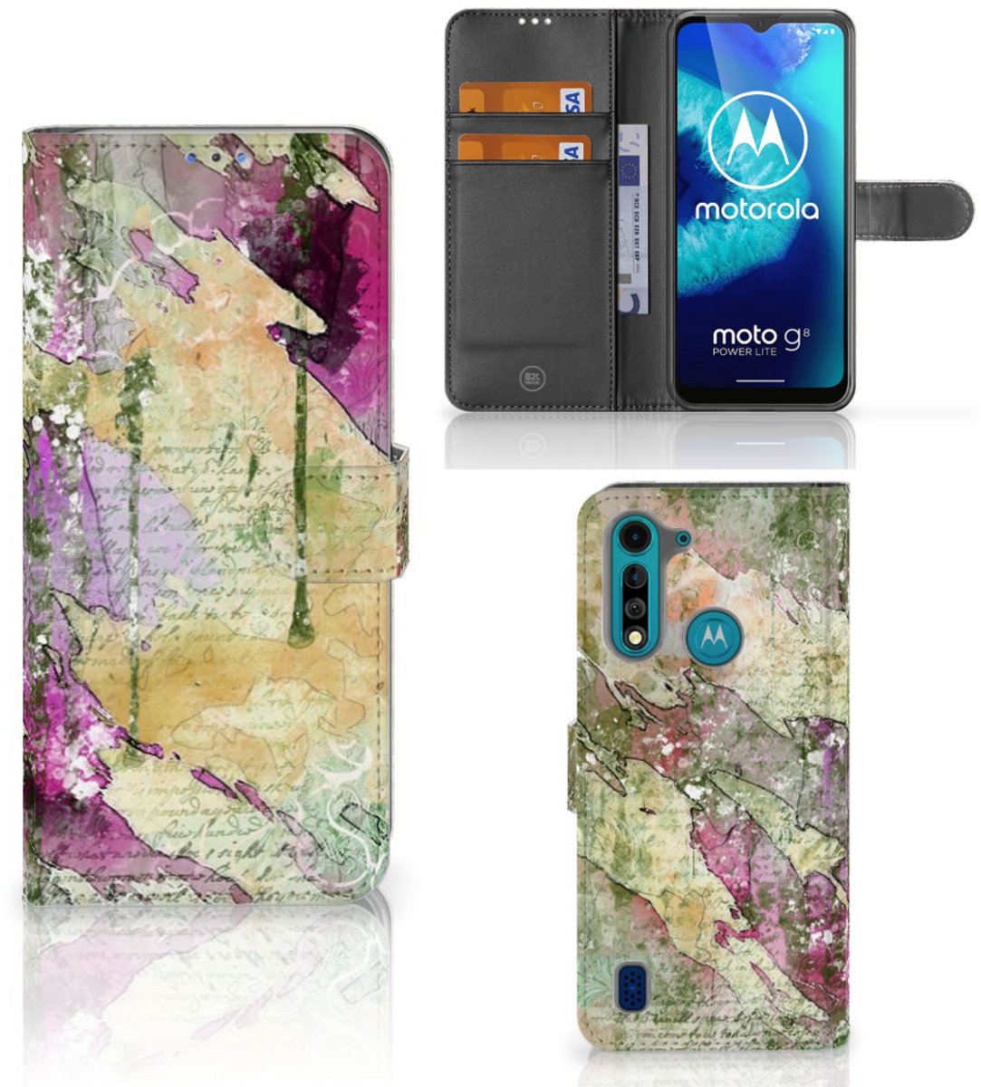 Hoesje Motorola G8 Power Lite Letter Painting