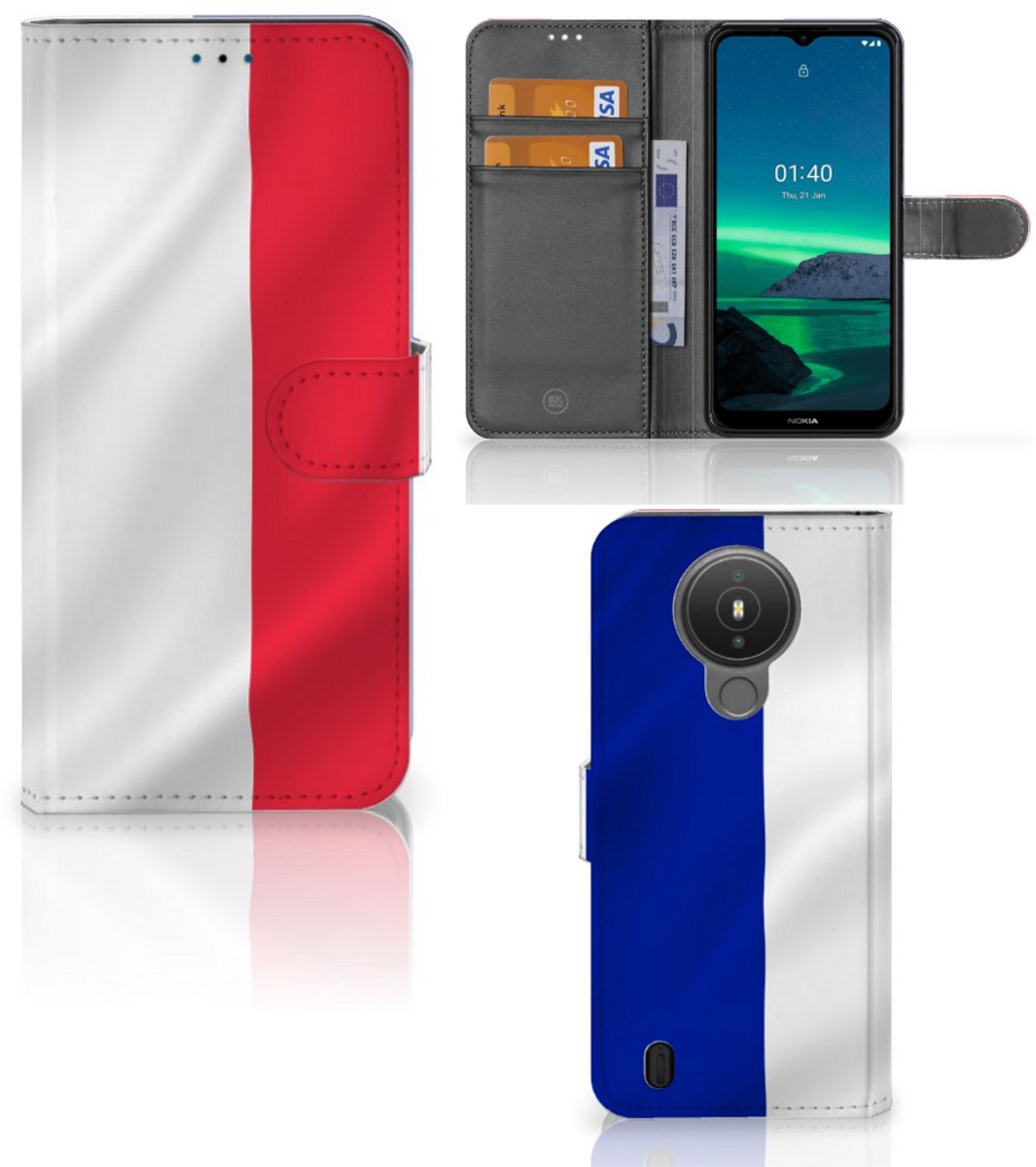 Nokia 1.4 Bookstyle Case Frankrijk
