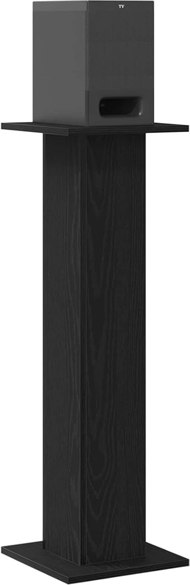 Luidspreker Stands - Speaker Verhogers - Audio Optimalisatie - Stabiele Houtconstructie - 30x30x95cm - Zwart Eiken