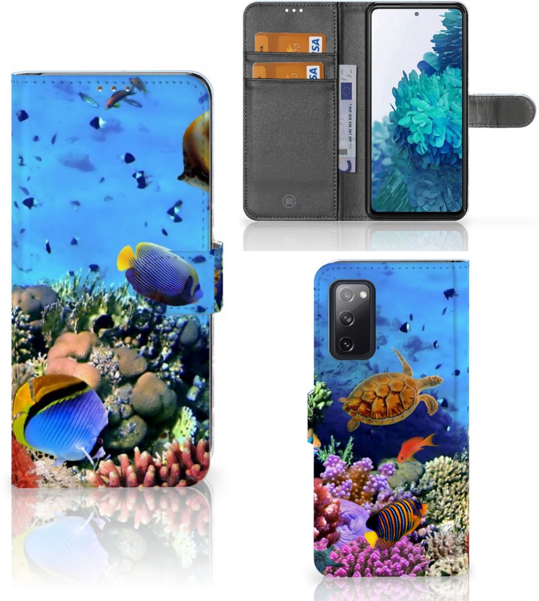 Samsung Galaxy S20 FE Telefoonhoesje met Pasjes Vissen