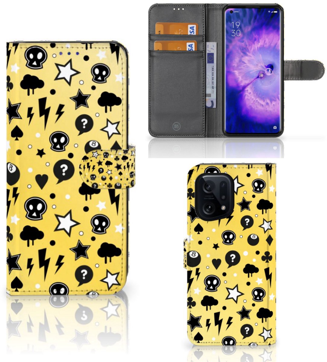 Telefoonhoesje met Naam OPPO Find X5 Punk Geel