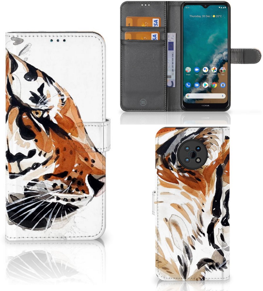 Hoesje Nokia G50 Watercolor Tiger