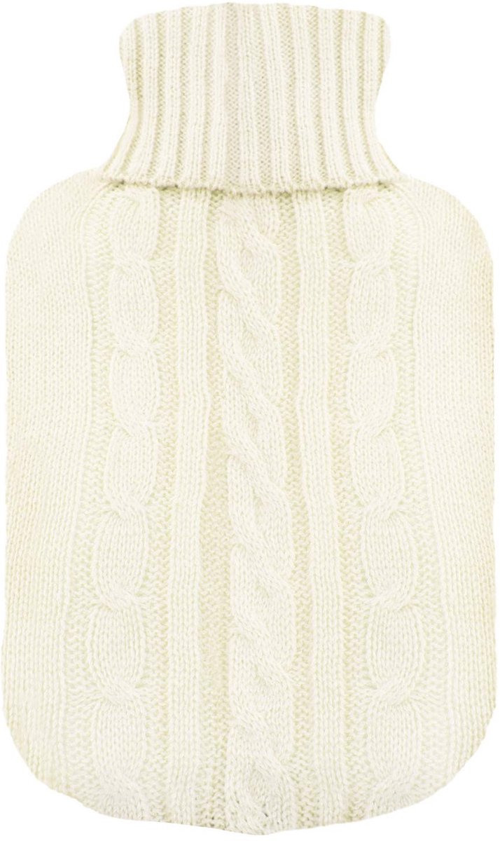 TRIXES Gehaakte Deksel voor Warmwaterfles - Beige Isolator - Alleen Deksel