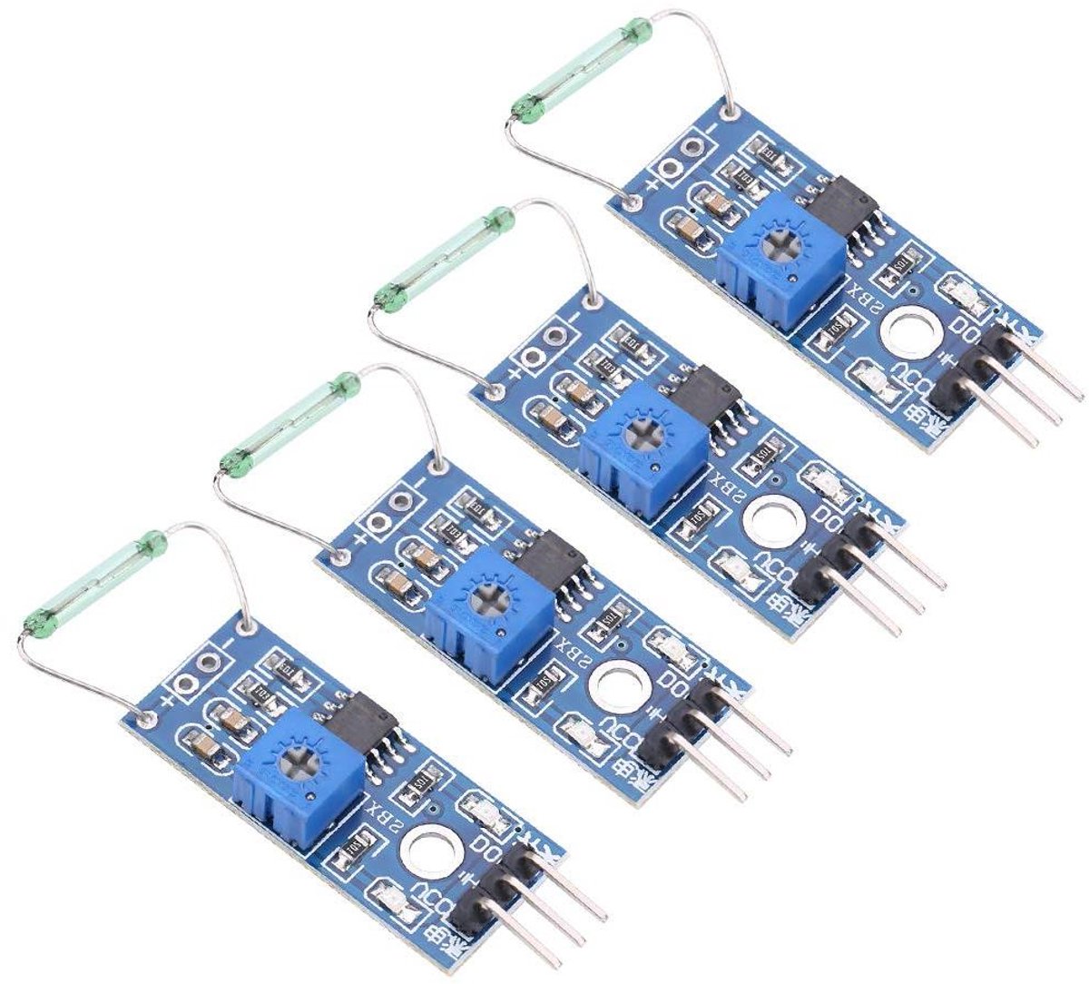 Reed Sensor Module - Magnetische Schakelaar Kit - Signaal Besturing - Passieve Elektronische Schakelaar - 4 Stuks - Zoals de foto