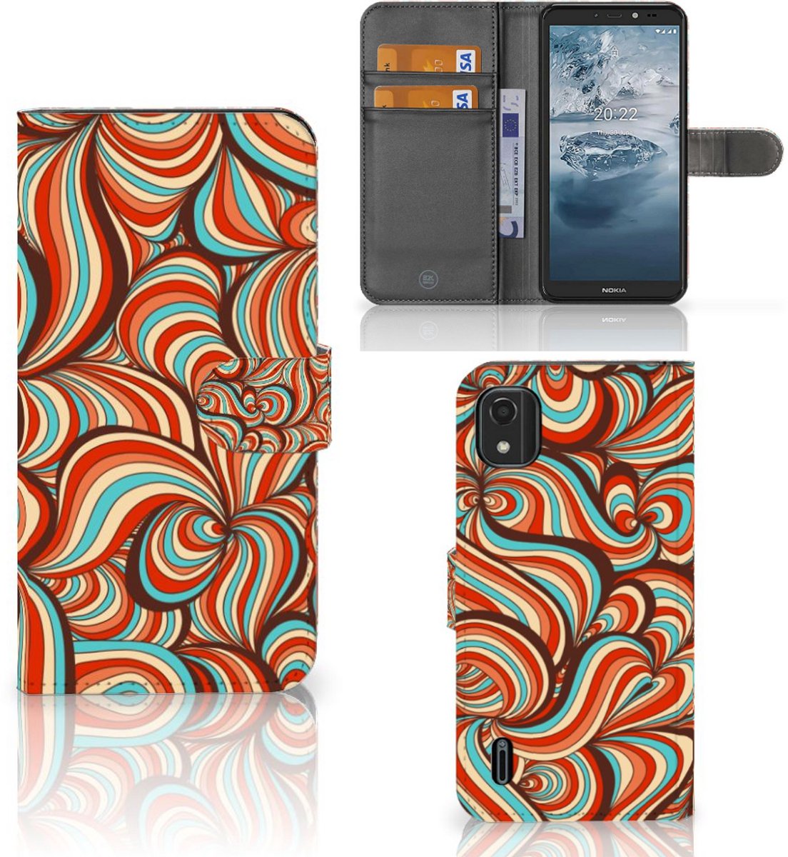 Nokia C2 2nd Edition Hoesje Retro
