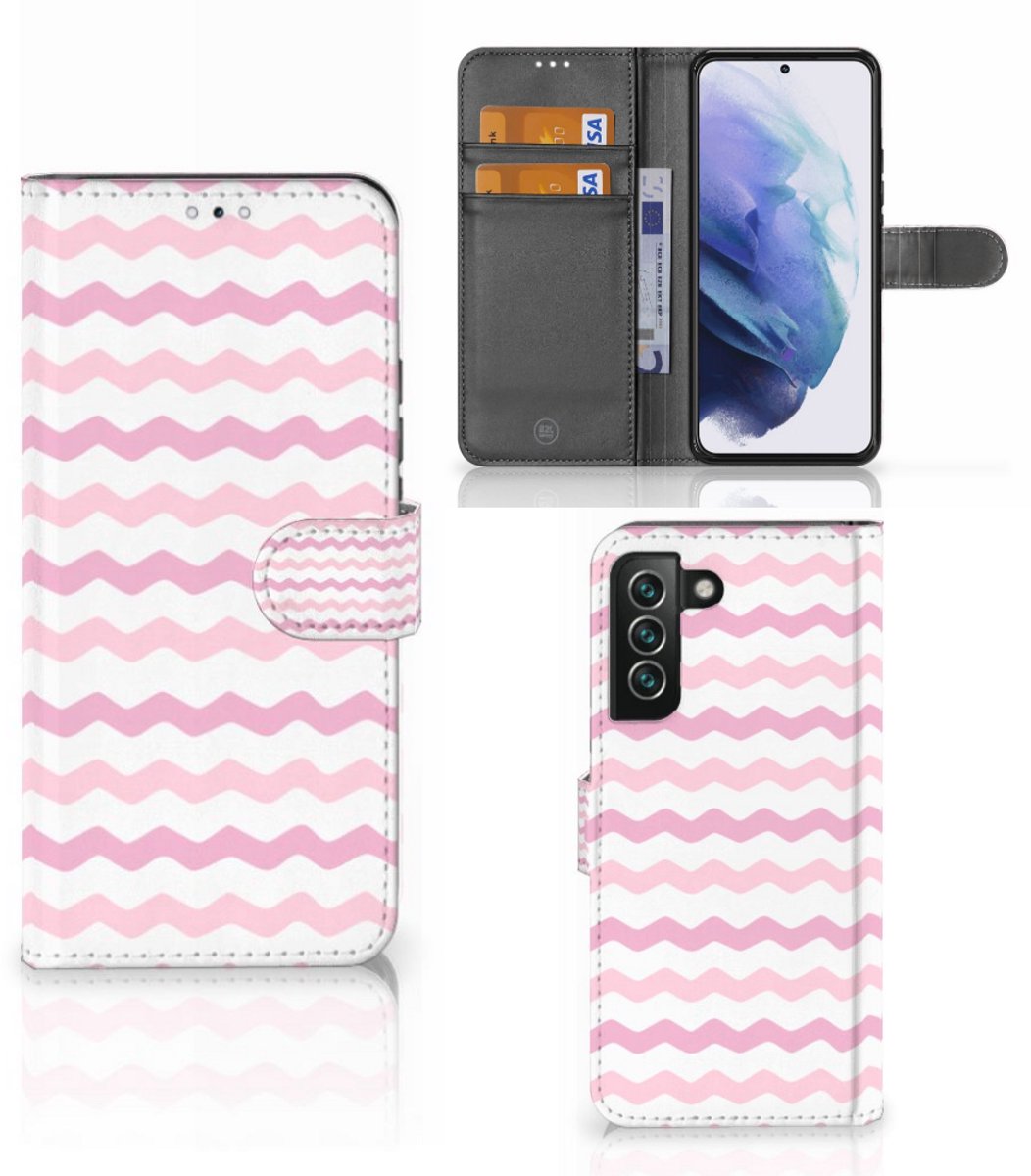 Samsung Galaxy S22 Plus Telefoon Hoesje Waves Roze