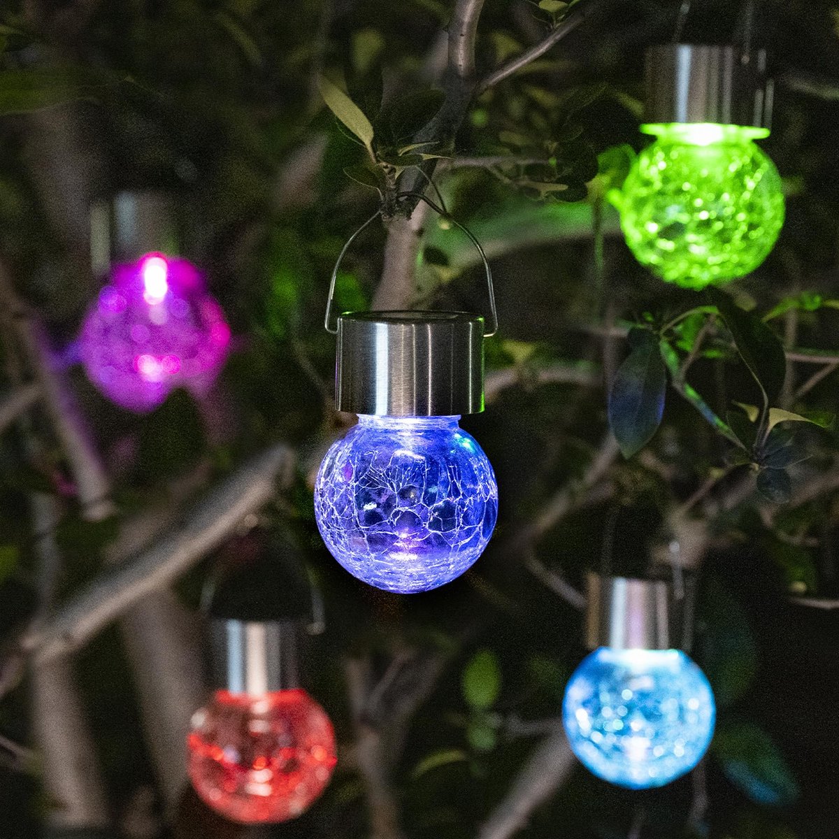 Cosensi - Solar Tuinverlichting - Multicolor LED - Hanglampen voor Buiten - Waterdicht - Sfeervolle Decoratie - Voor Tuin en Balkon
