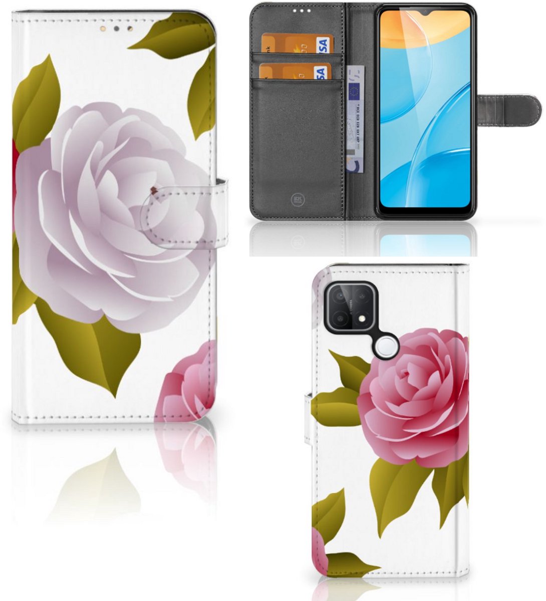 OPPO A15 Hoesje Roses