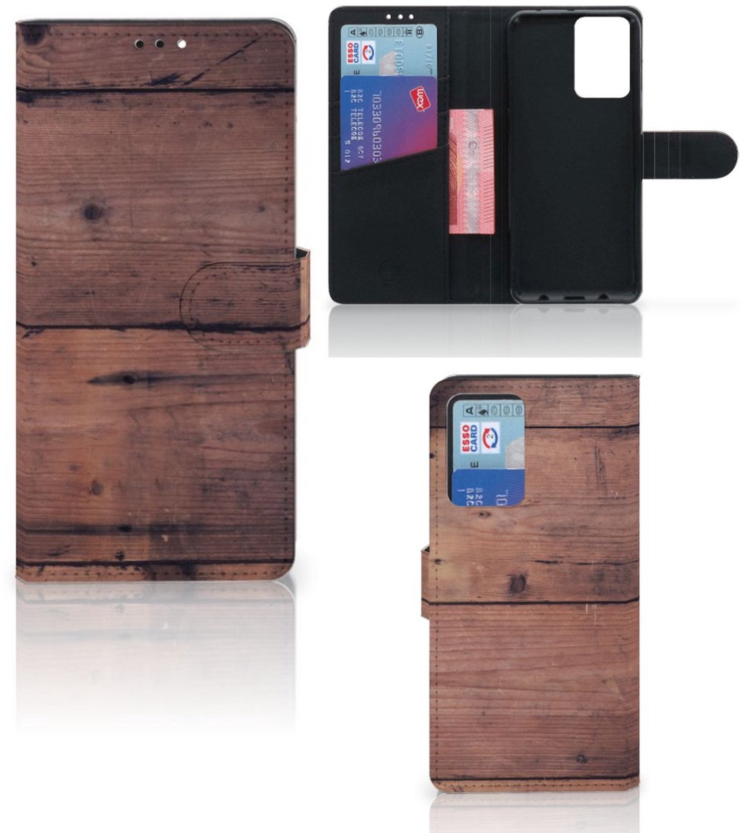 Xiaomi Redmi Note 10 Pro Book Style Case Old Wood