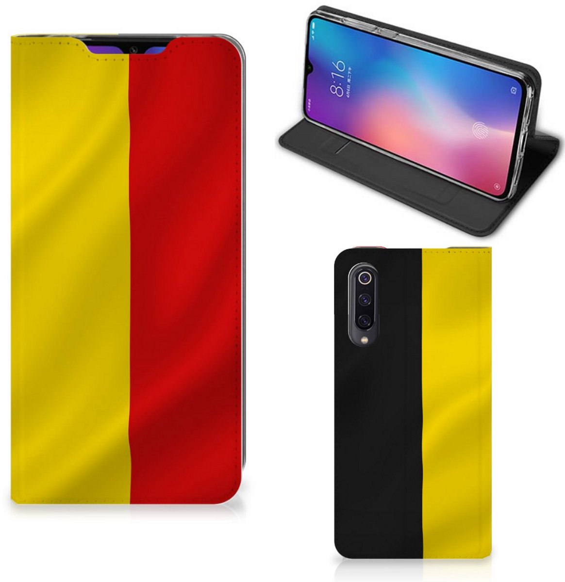 Xiaomi Mi 9 Standcase Belgische Vlag