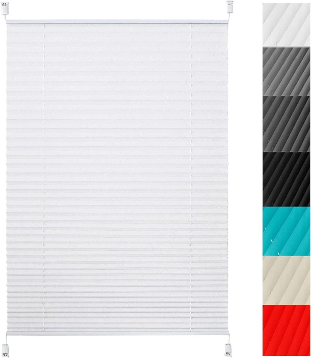Plisségordijn Klemmfix zonder boren 20 x 30 cm EasyFix geplooide Geplooide jaloezie met kl