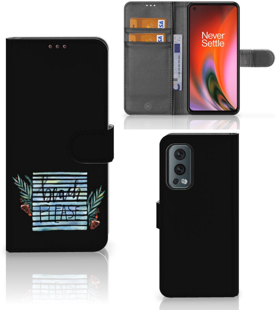 Boekhoesje voor OnePlus Nord 2 5G Leuk Hoesje Boho Beach