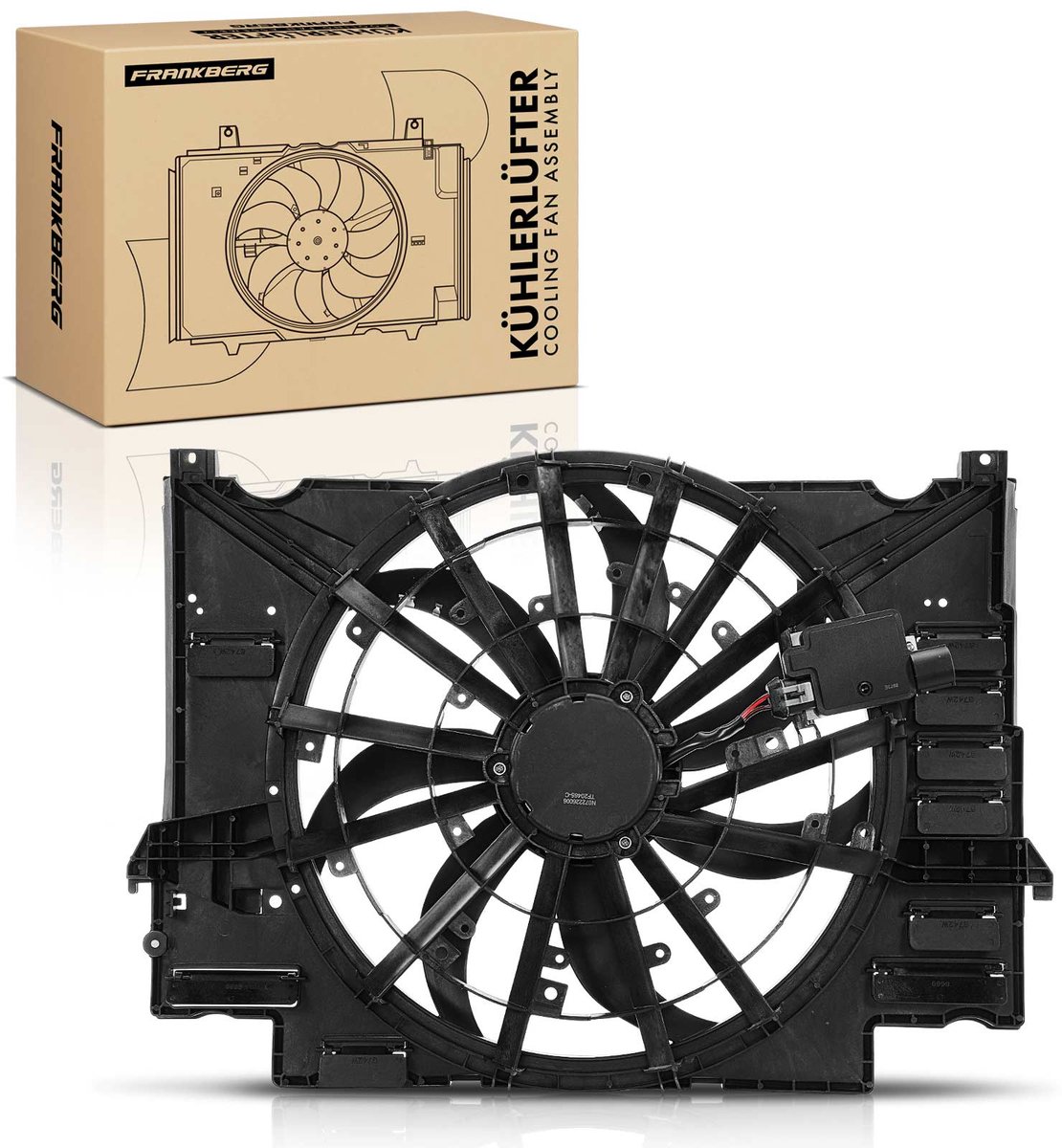 Frankberg 1x Motorradiator enkele ventilator
