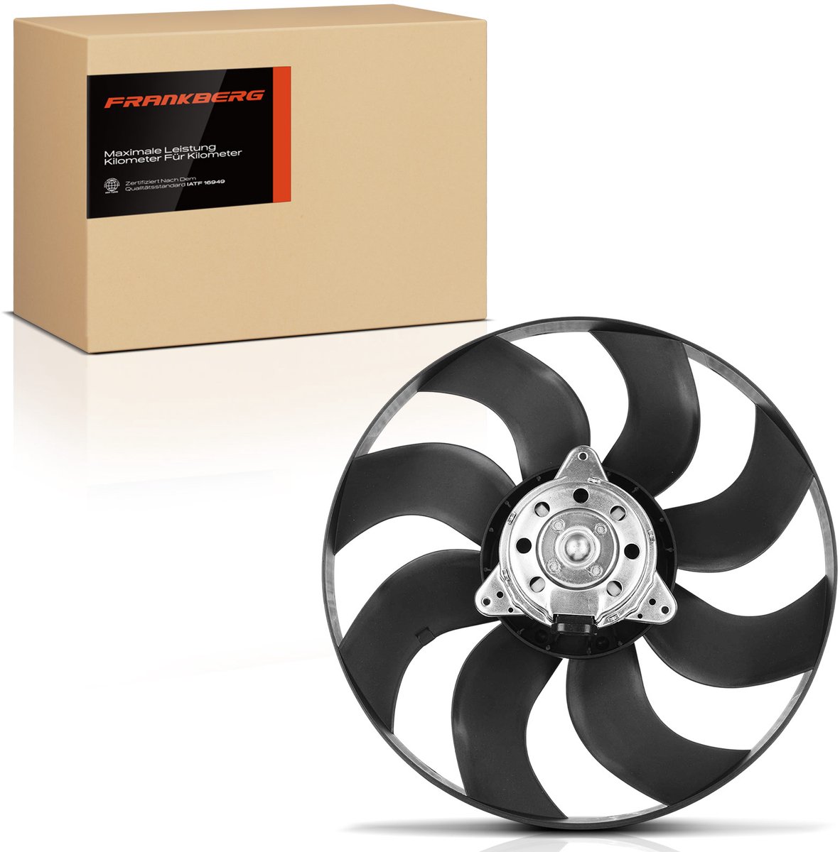 Frankberg 1x Motorradiateur Enkele ventilator