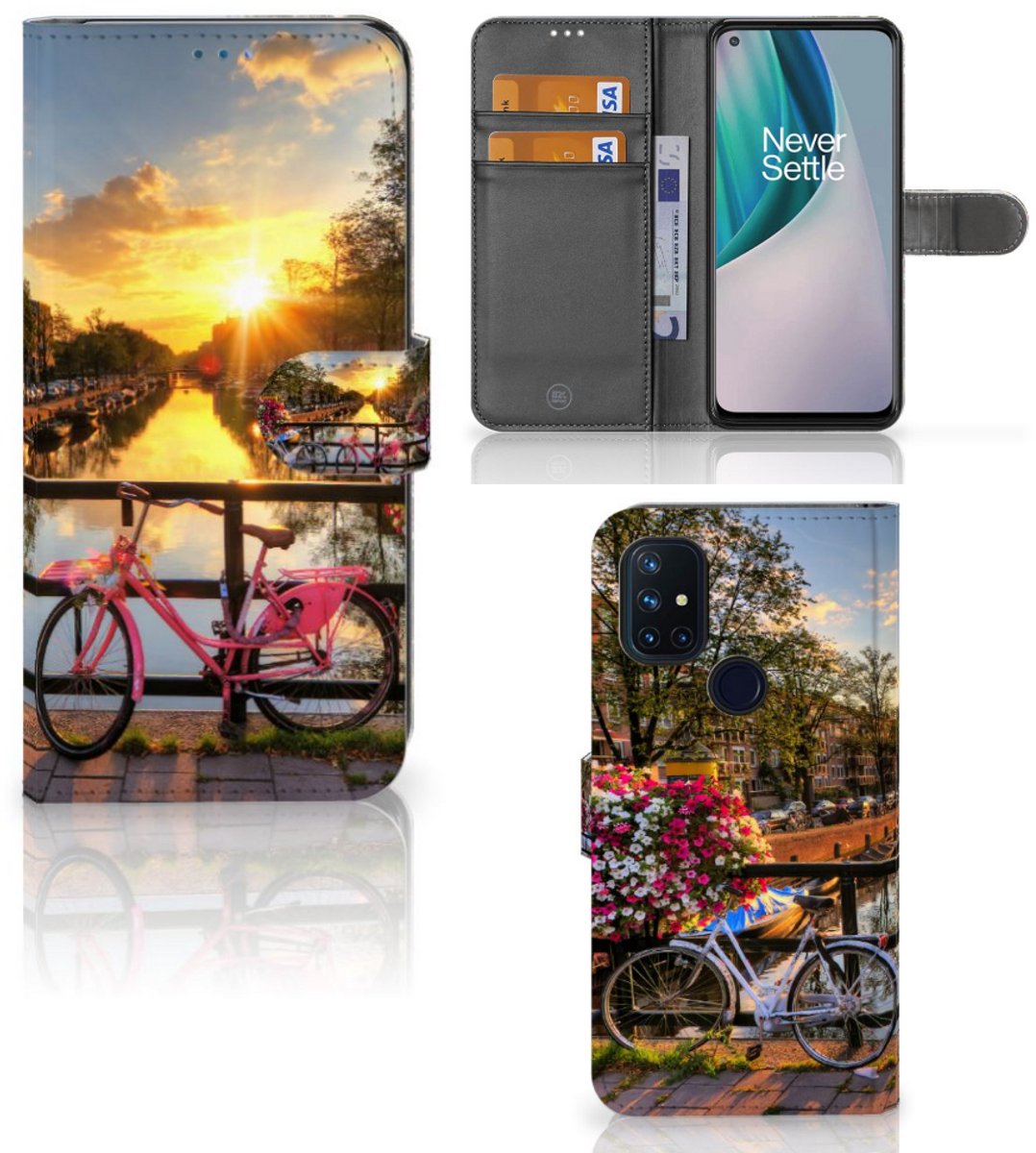 OnePlus Nord N10 Flip Cover Amsterdamse Grachten