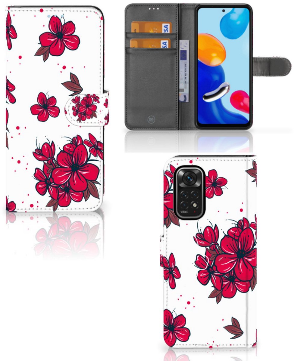 Xiaomi Redmi Note 11/11S Hoesje Blossom Red