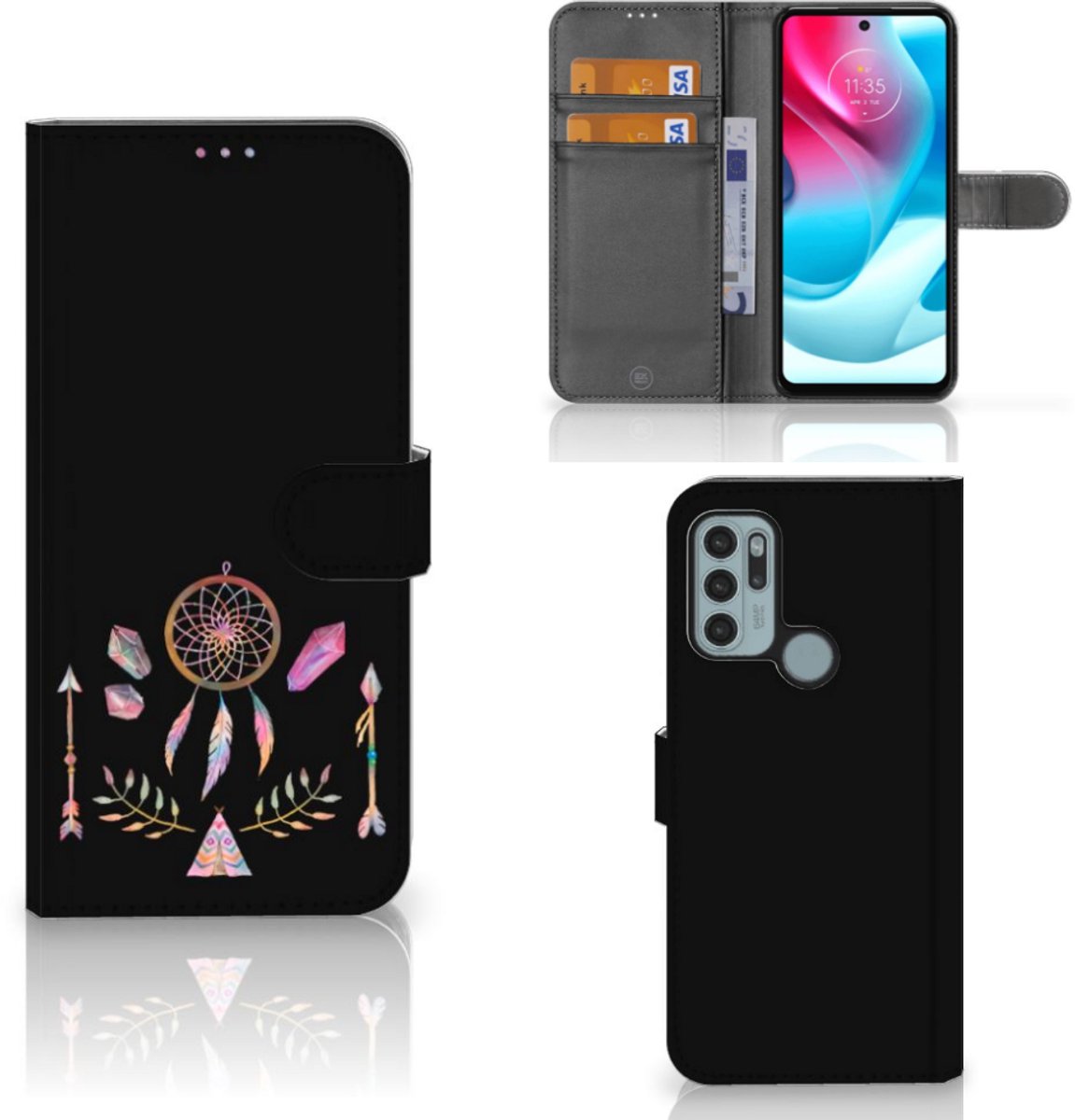 Motorola Moto G60s Leuk Hoesje Boho Dreamcatcher
