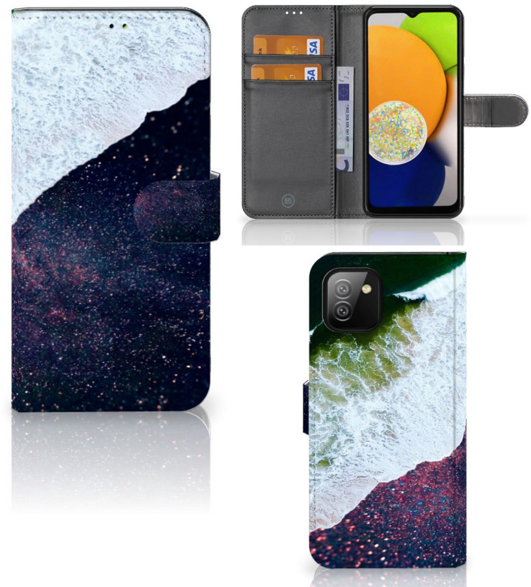 Book Case voor Samsung Galaxy A03 Book Case Sea in Space