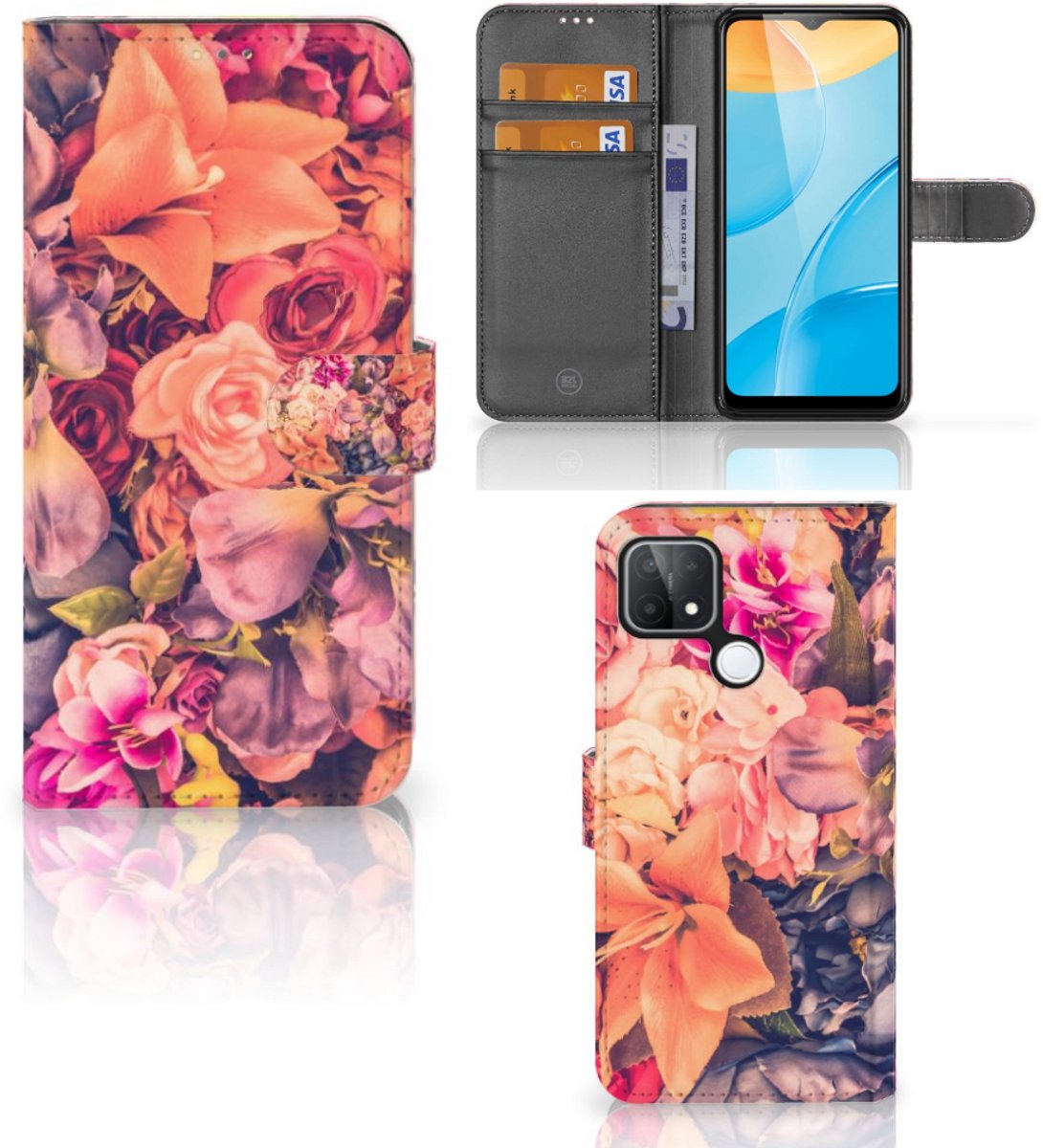 OPPO A15 Hoesje Bosje Bloemen