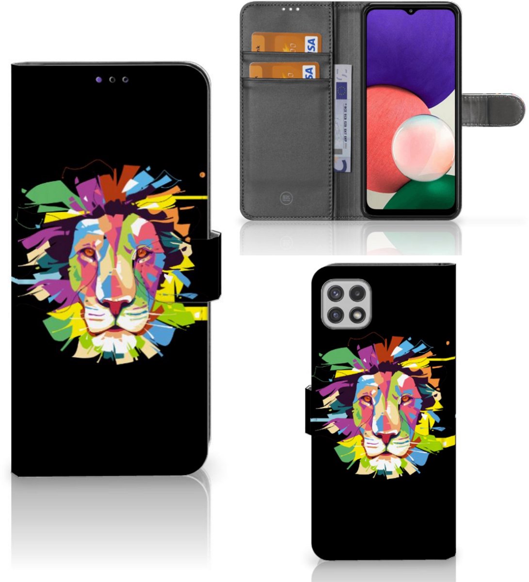 Samsung Galaxy A22 5G Leuk Hoesje Lion Color