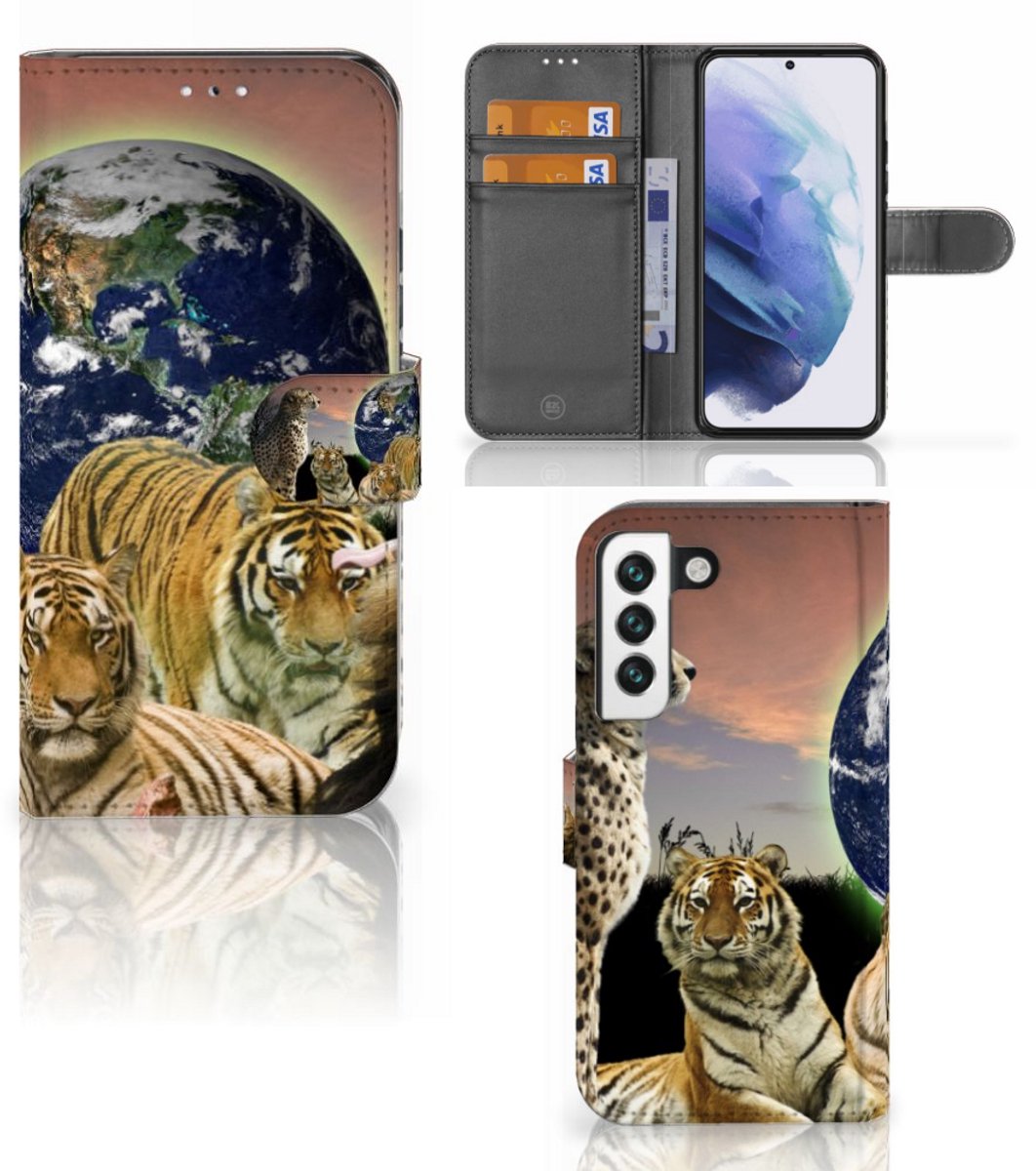 Samsung Galaxy S22 Telefoonhoesje met Pasjes Roofdieren
